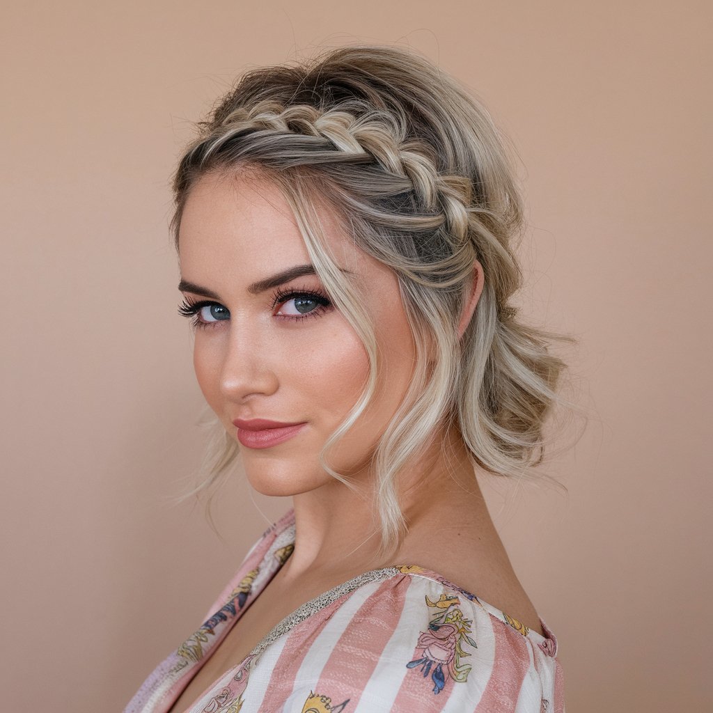 Braided Half Up Updo