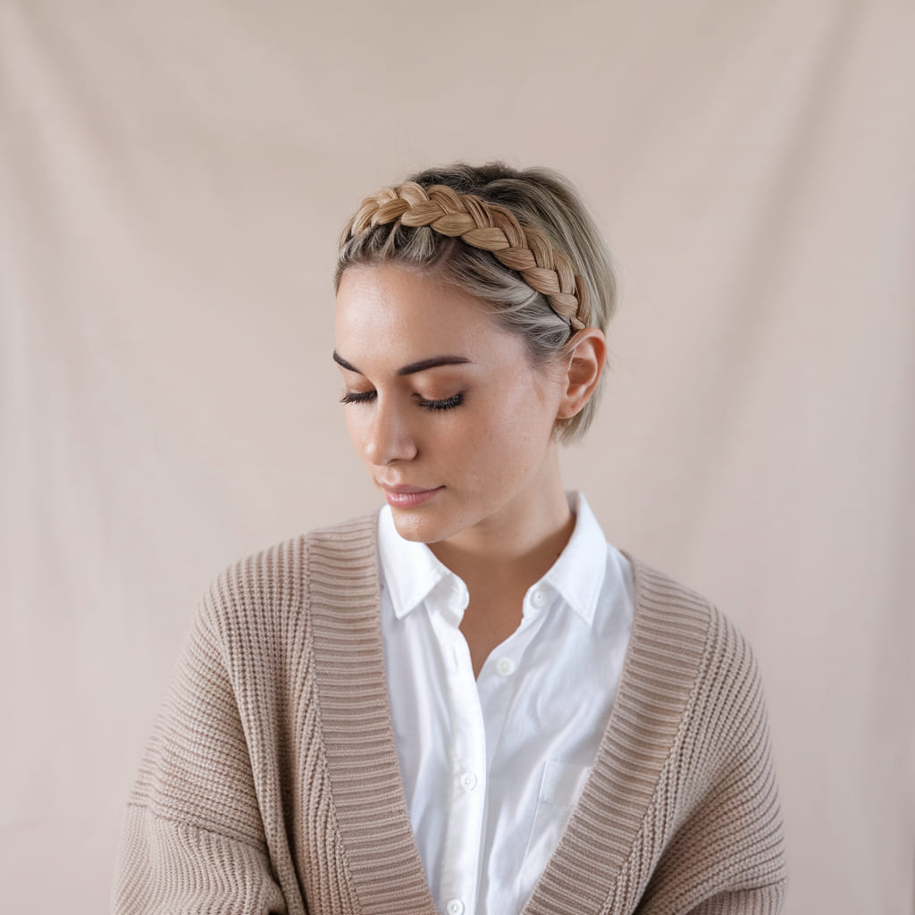 Braided Headband Updo