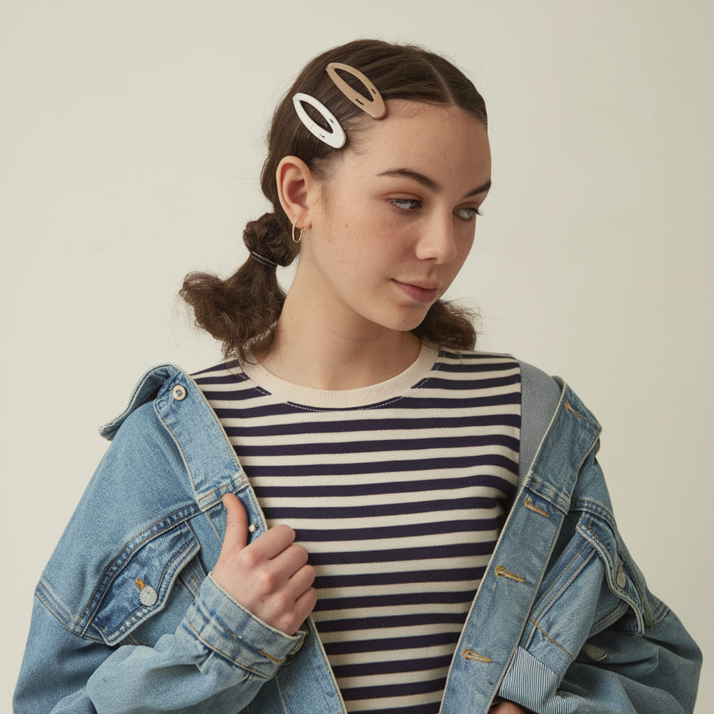 Low Ponytail with Hair Clips