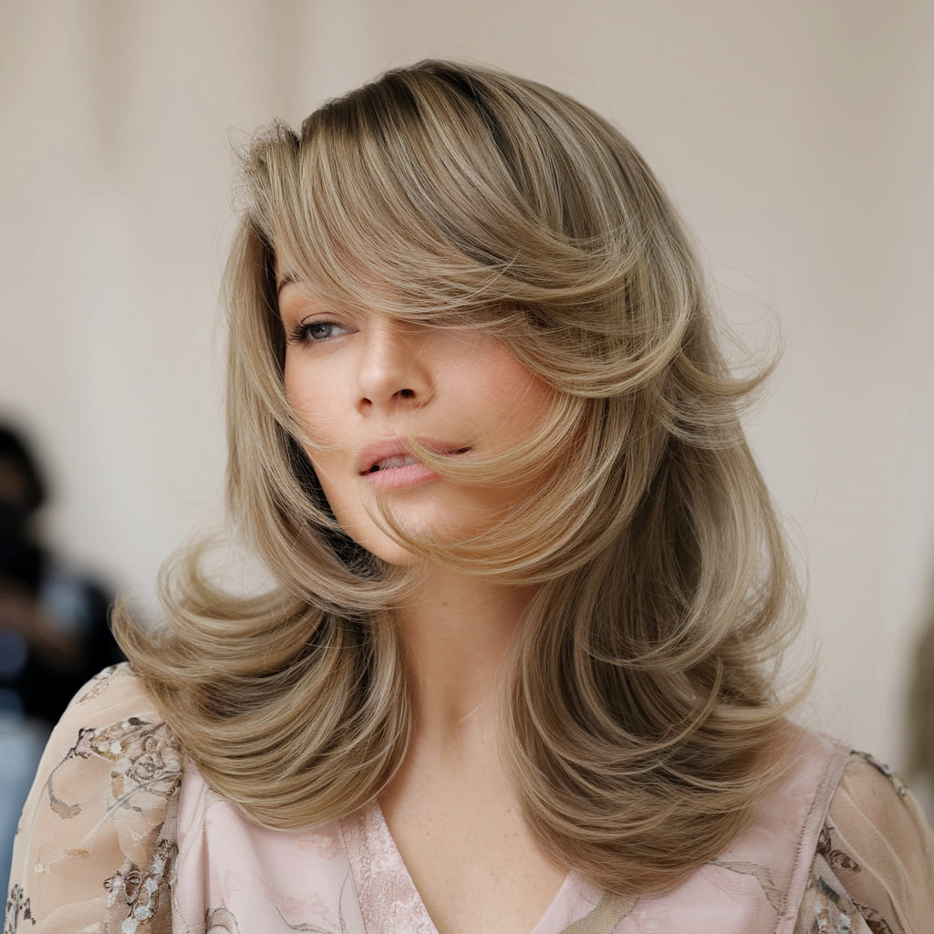 Butterfly Haircut with Feathered Ends