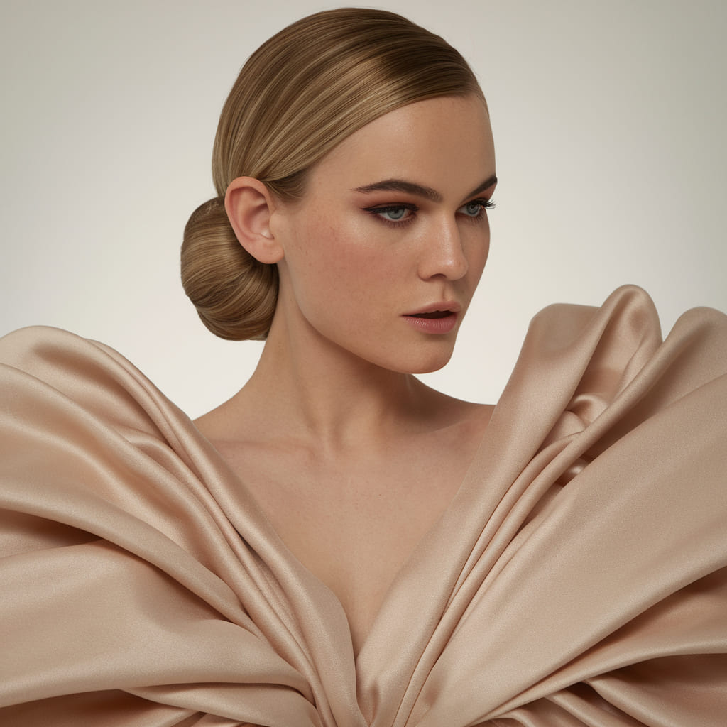 Classic Low Chignon For Short Hair