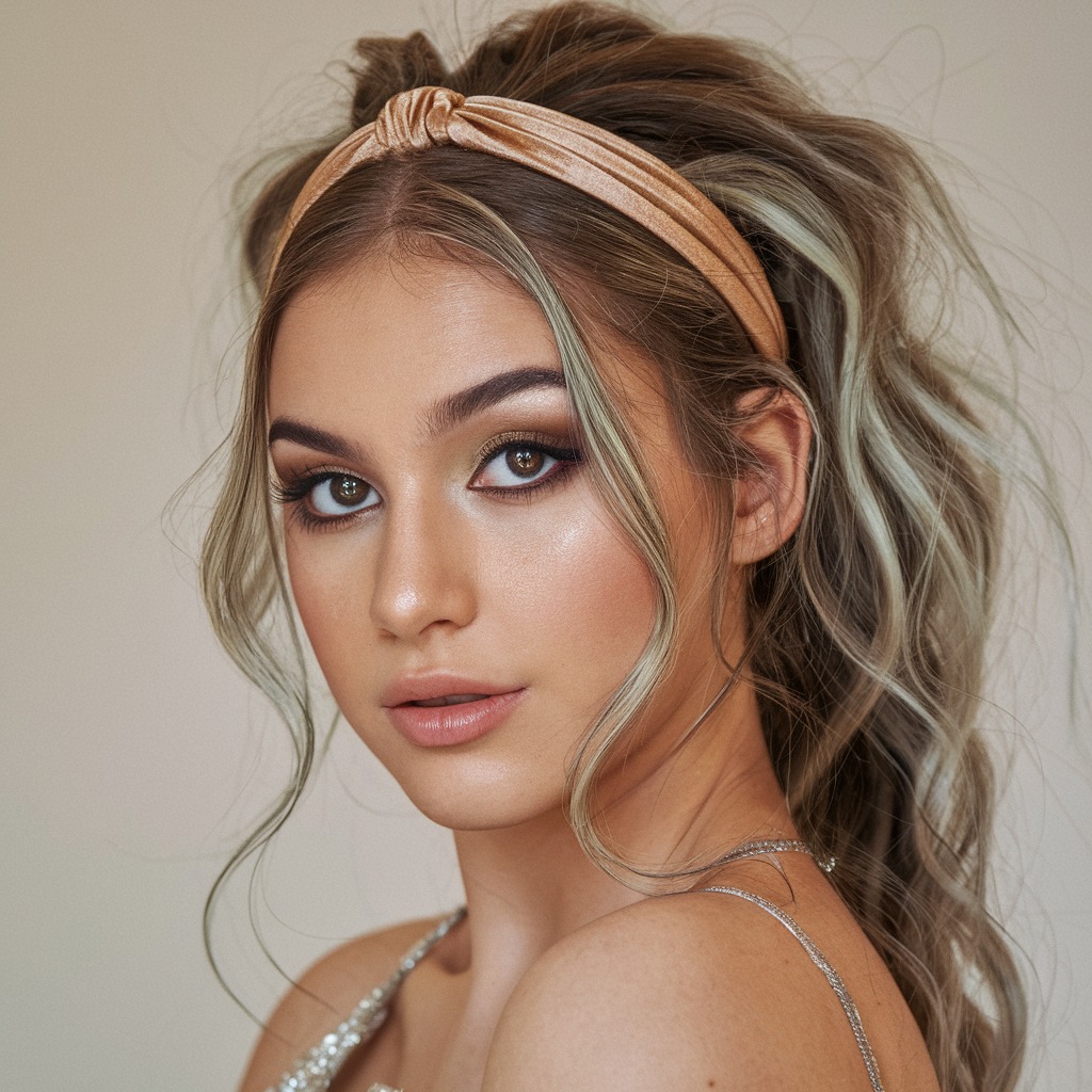 Headband with Tousled Waves