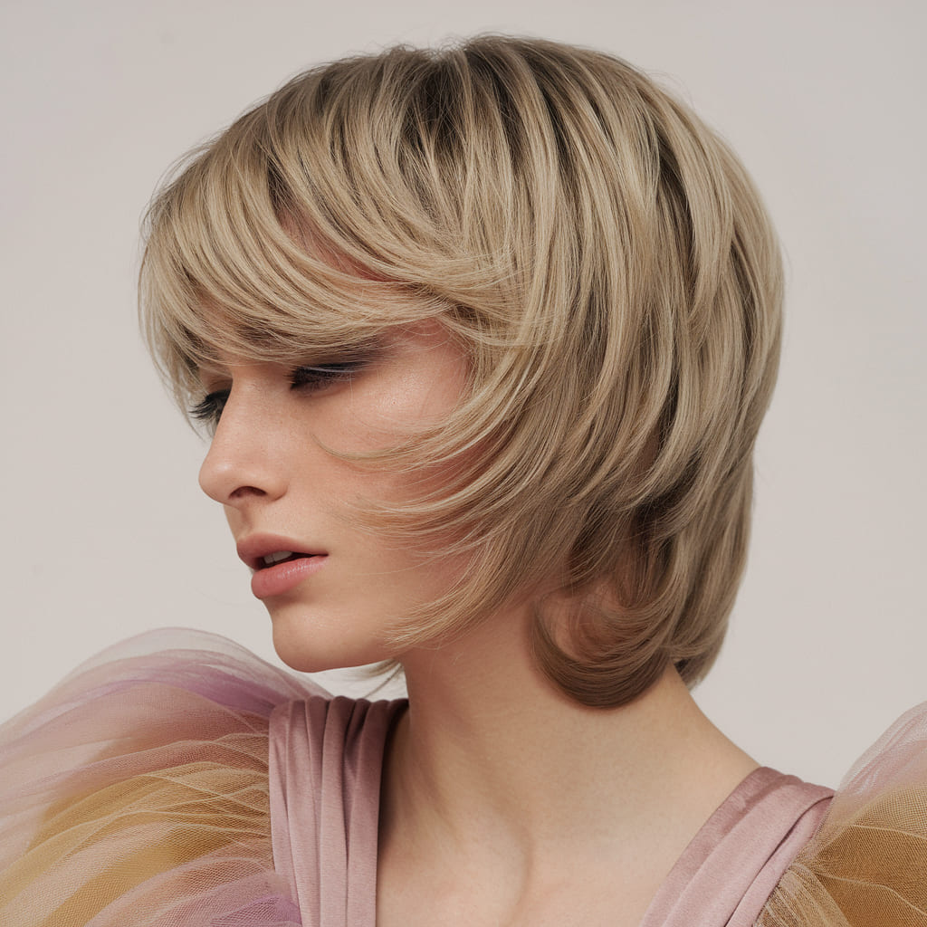 Short Butterfly Cut for a Playful Twist