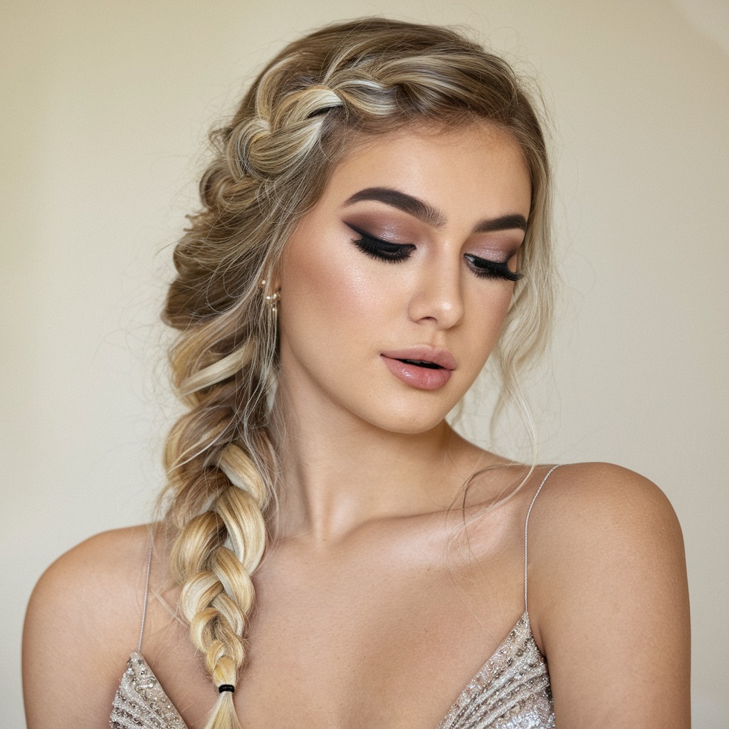 Side Braid with Soft Waves