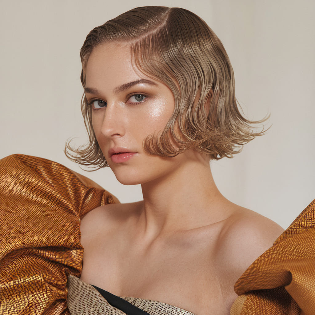 Sleek Choppy Bob with a Retro Flip