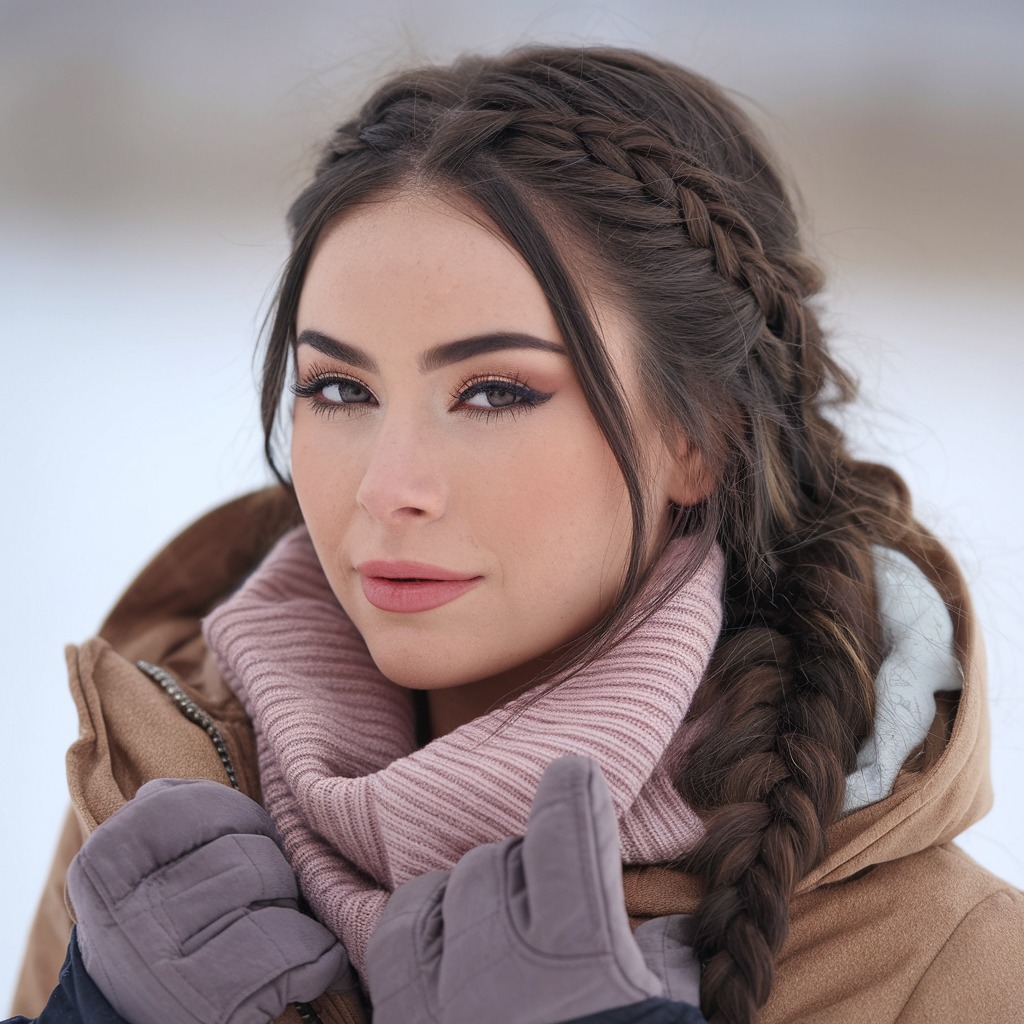 Half-Up Fishtail Braid