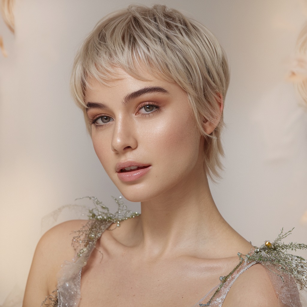 Soft Pixie Cut with Frosted Tips